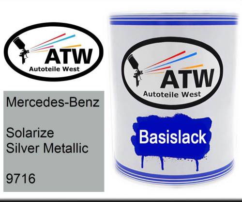 Mercedes-Benz, Solarize Silver Metallic, 9716: 1L Lackdose, von ATW Autoteile West.